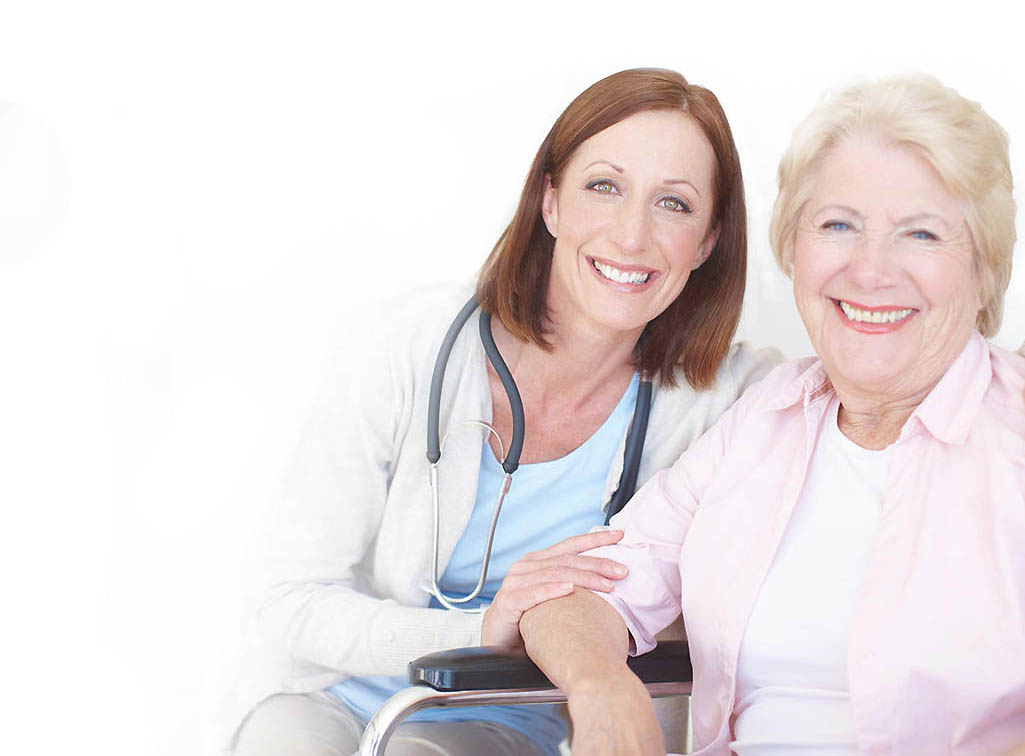 Photo of senior lady with her doctor