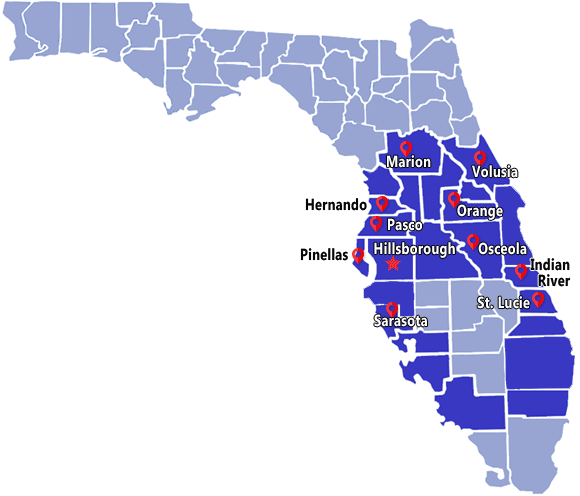 Service area map